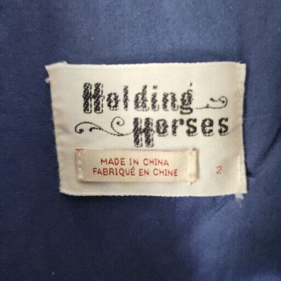 Holding Horses Anthroplogie blue bandana dress size 2 - Picture 2 of 4